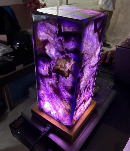 Amethyst agate lamp bedroom - agate, lamp,