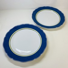 Hutschenreuther Medley Mantova Blue 10.5" Dinner Plate x 2 - Excellent Condition