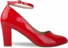 WOMENS LADIES BLOCK HEEL ANKLE