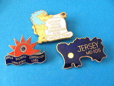 3, LIONS CLUB Badges / Brooches. Enamel. VGC