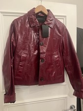 Zara Red Leather Jacket BNWT