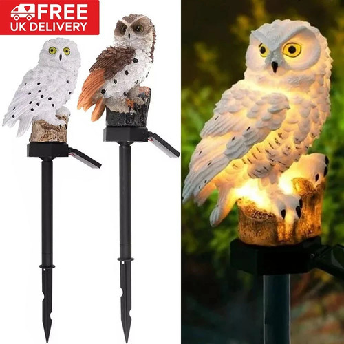 Owl led solar powered garden - owl,