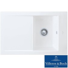 Villeroy & Boch Timeline 45 1.0 Bowl White Ceramic Kitchen Sink - NO WASTE
