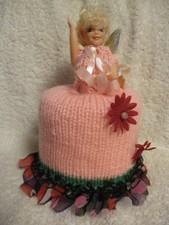 HAND KNITTED  PINK GARDEN