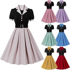 Womens 1940s Vintage Dots