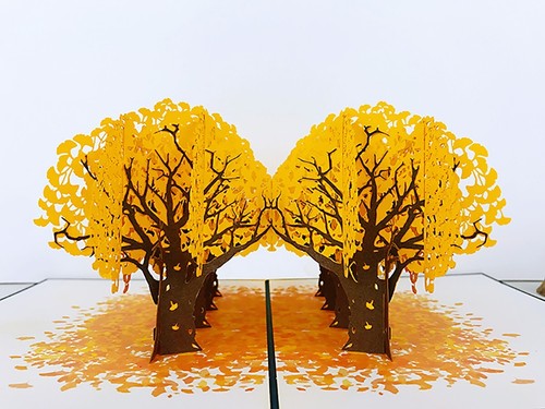 Pop greeting card - up, ginkgo