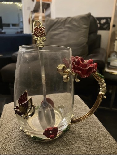 Crystal glass jeweled tea - jeweled,