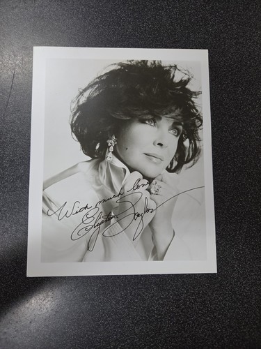 Elizabeth taylor signed 8x10 - taylor,
