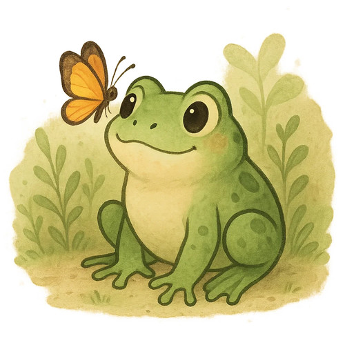 Funny frog car - 6x, sticker