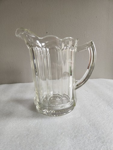 Vintage glass pitcher colonial - glass,