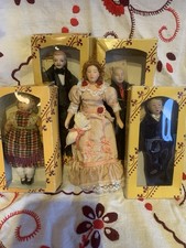 Doll house Figures 1/12 scale Victorian Lady, Del Prado Men Children (5 x dolls)