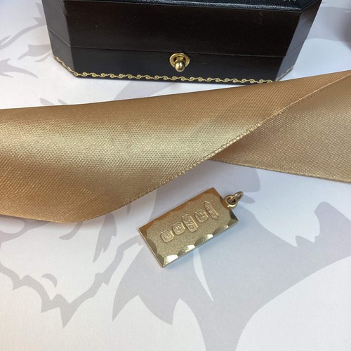 9ct yellow gold ingot - yellow,