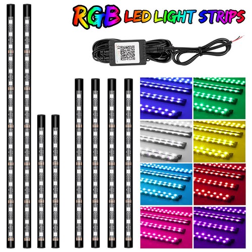 8pcs rgb motorcycle - motorcycle, led