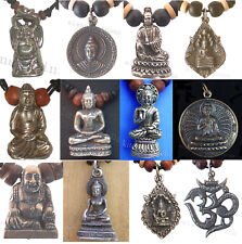 Buddha necklace Buddha pendant on adjustable chord necklace buddhist charm