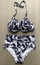 Debenhams Navy Blue Palm Print