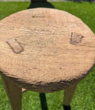 Ruby 3rd Rustic Elm Antique stool - Delivery Available 