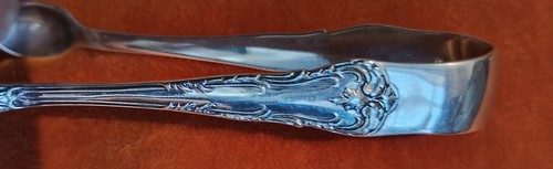 Edwardian silver sugar tongs