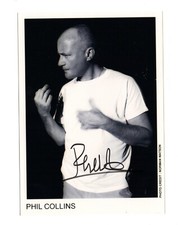 Phil Collins GENESIS Signed 7x5 B/W Record Promo Photo Autographed