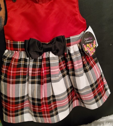 Baby girls red bow dress - dress, 18