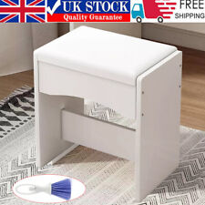 Mondeer White Dressing Table Stool Makeup Chair Soft Padded Cushion Piano Seat