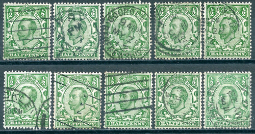 Kgv sg339 green die - gb,