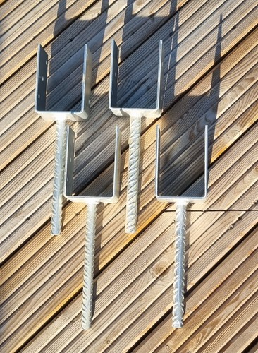 Shaped fence post - u-shaped,