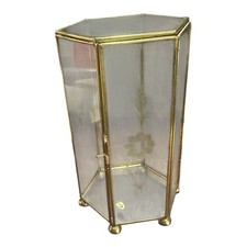 Display Case Glass & Brass