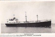 MV MANCHESTER VANGUARD - MANCHESTER LINERS LTD- REAL PHOTO POSTCARD (ref 7139/14
