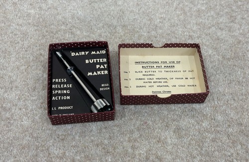 Vintage dairy maid butter pat - vintage,