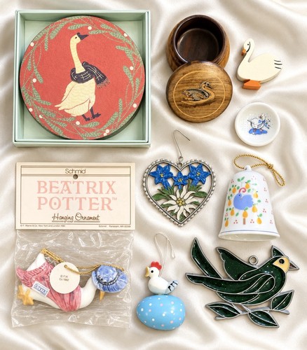 Vintage bird goose trinket - vintage,