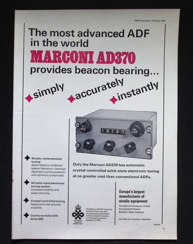 Original 1968 advert marconi - 1968,