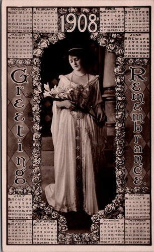 1908 rppc edwardian - rppc, beauty