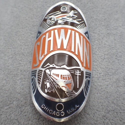 Schwinn bicycle head badge - bicycle,