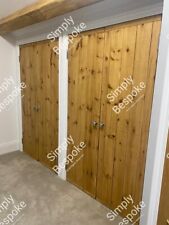 SOLID LEDGED PINE DOORS 30mm RUSTIC BARN COTTAGE DOORS  MADE TO MEASURE