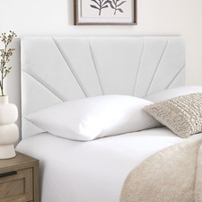 24 Inch Heigh Headboard for Divan Bed Butterfly Plush Fabric Single Double King