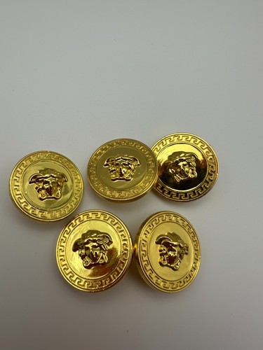 Versace gold button - versace, 3d