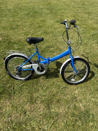 Raleigh folding bike - folding, blue