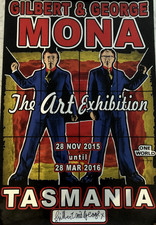 Signed Gilbert and George Exhibition A1 Poster at MONA in Hobart, Tasmania 2015
