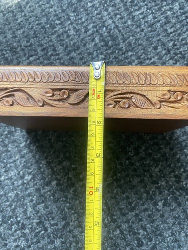Vintage wooden carved box - vintage,