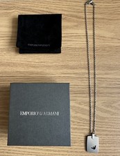 Emporio Armani Men's Silver Chain Necklace