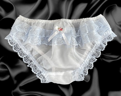 White blue frilly - white, sissy