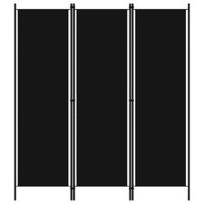 Room Divider 3-Panel Black