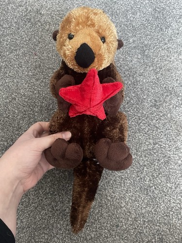 Brown otter teddy - teddy, red