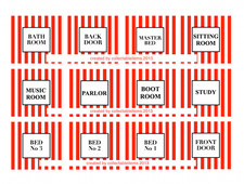 antique butler servant bell box Indicator Replacement Cards-flag , Room Names