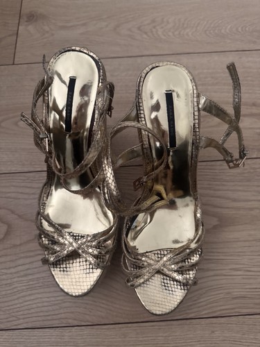 Zara platform gold wedge - zara,
