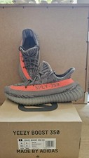Yeezy Boost 350 v2 - UK 9  (grey - orange) Original Box. Used. Great Condition.