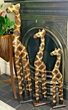 Wooden Giraffe Statue Ornament
