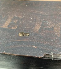 Antique Wooden Map Box “Parish of Saint Laurence Pountney” Brass Fittings