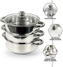 3 Tier 22cm Steamer Stainless