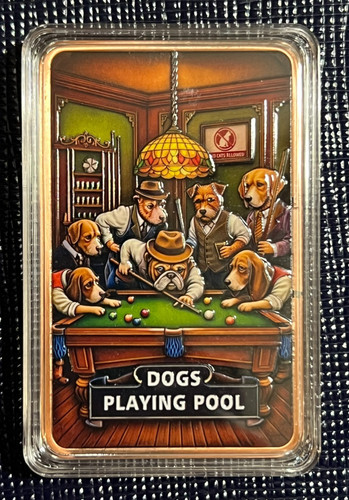 Dogs playing pool 5oz - dogs,